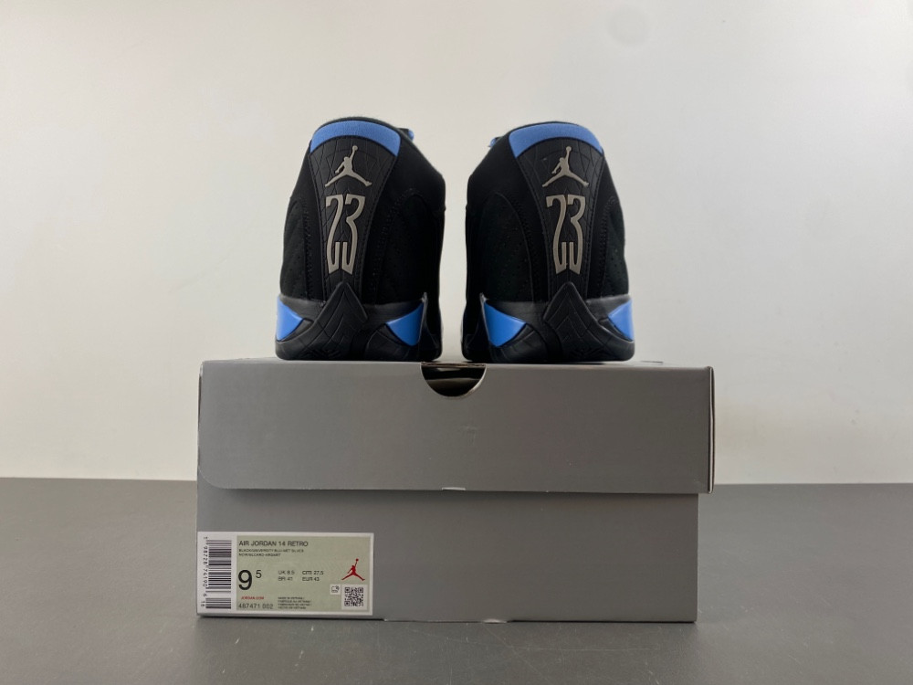 Air Jordan 14 "Black/University Blue" 487471-002