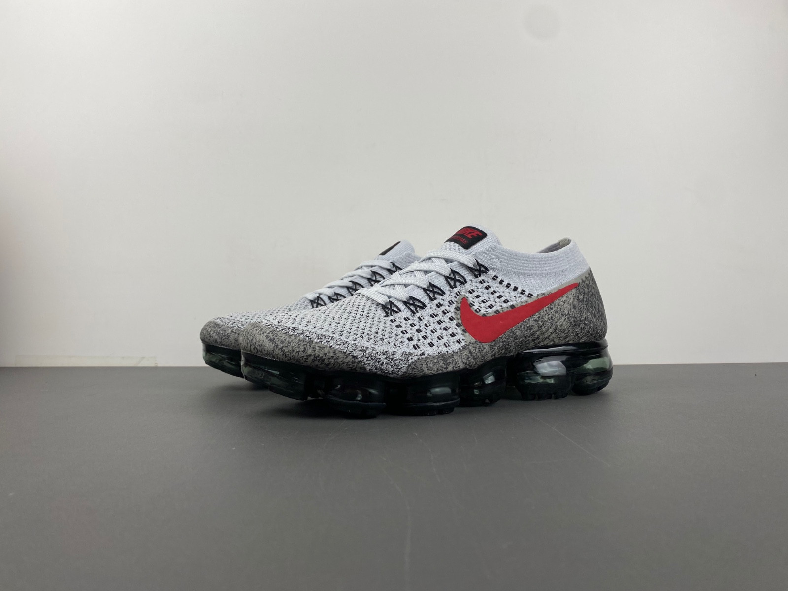 Nike Air VaporMax Platinum Red Black Men''s - 849558-020