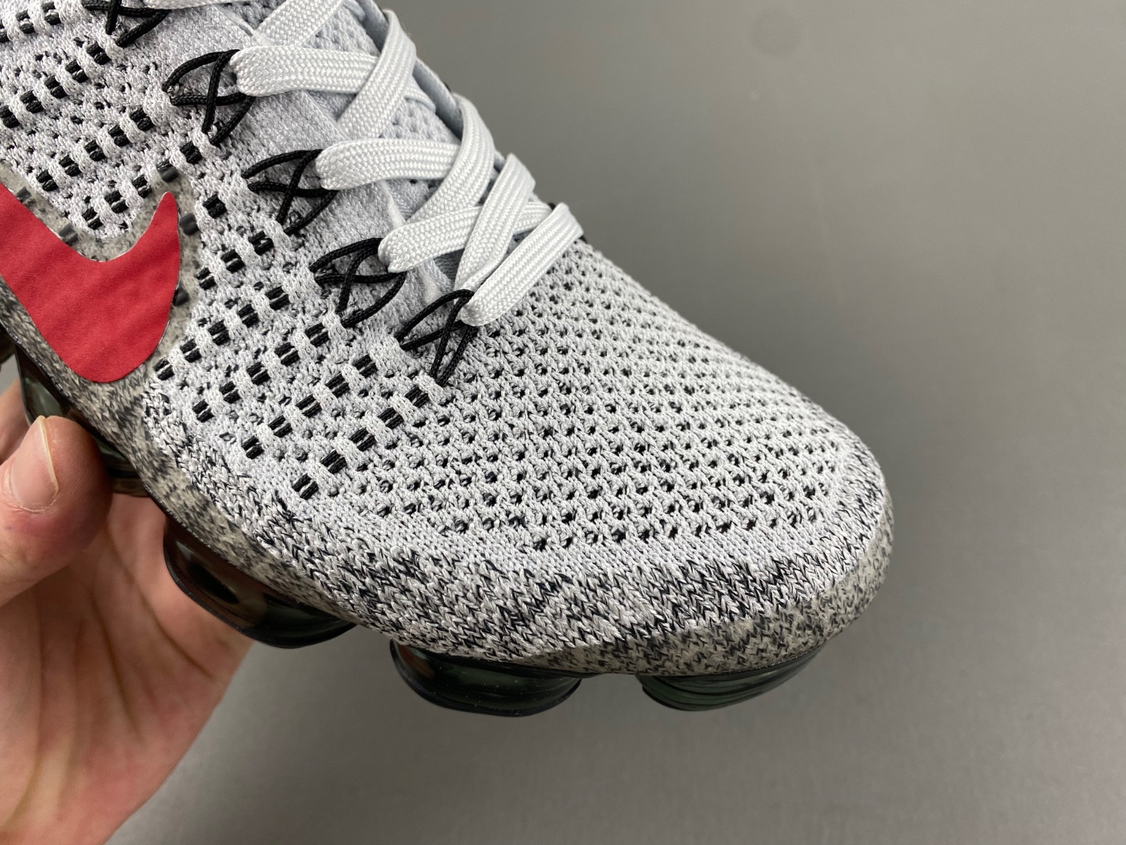 Nike Air VaporMax Platinum Red Black Men