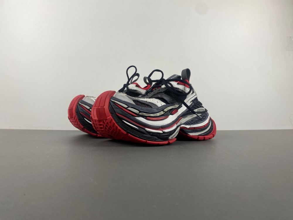 Ba1en*iaga men''s platform reduced sneaker in black/grey/red