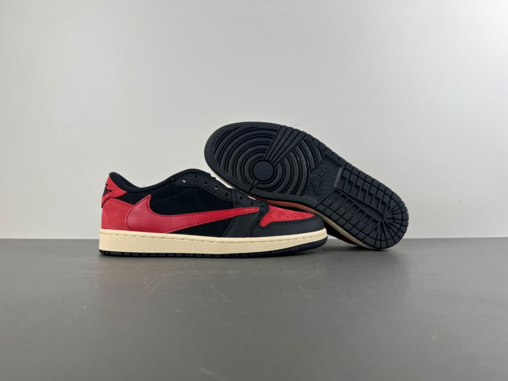 Travis Scott x Air Jordan 1 Low Black Red DM7866-061