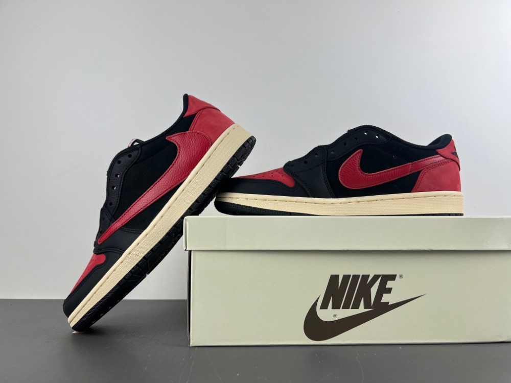 Travis Scott x Air Jordan 1 Low Black Red DM7866-061
