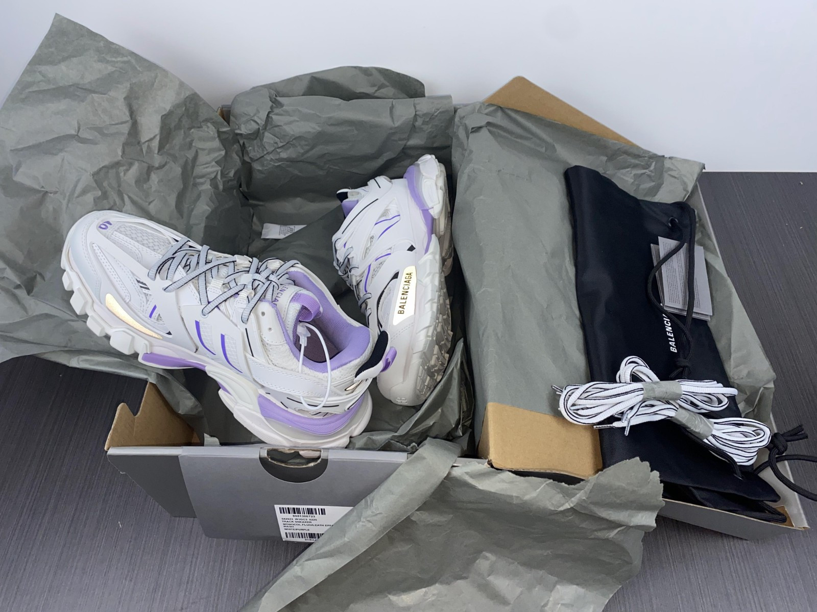 Ba1en*iaga track sneaker monocol. fluo/leath eff/no wsah 543023 w3gc3 0225