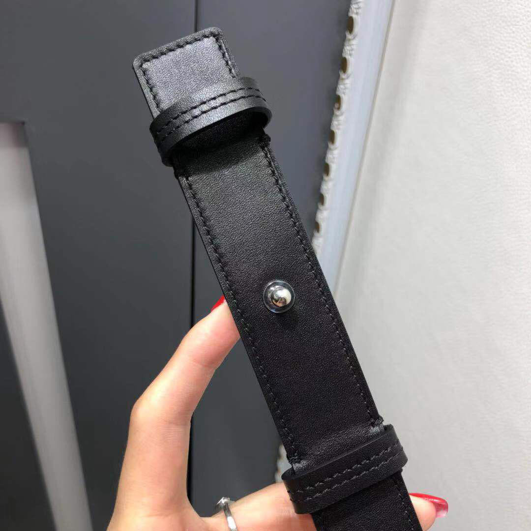 L0ew* unisex double-sided leather belt 190322
