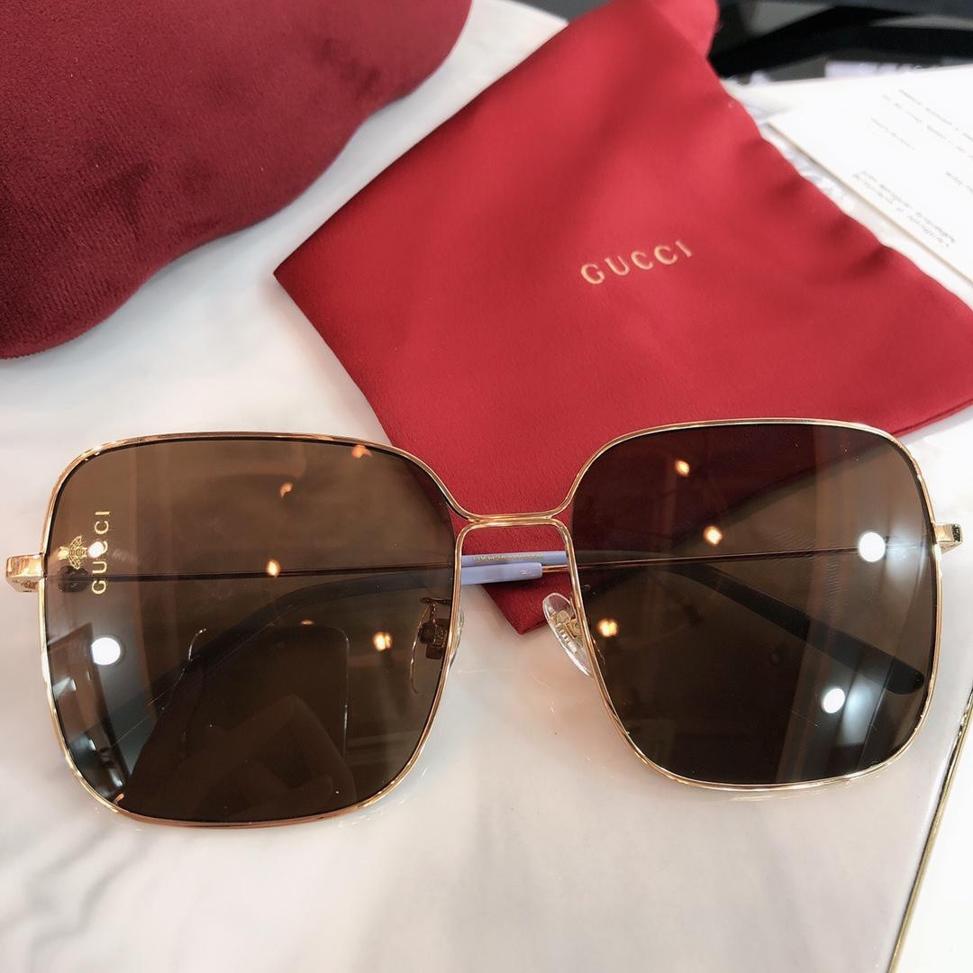 G*u*i rectangular-frame metal sunglasses 541368