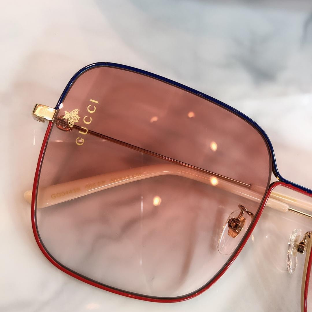 G*u*i rectangular-frame metal sunglasses 541368