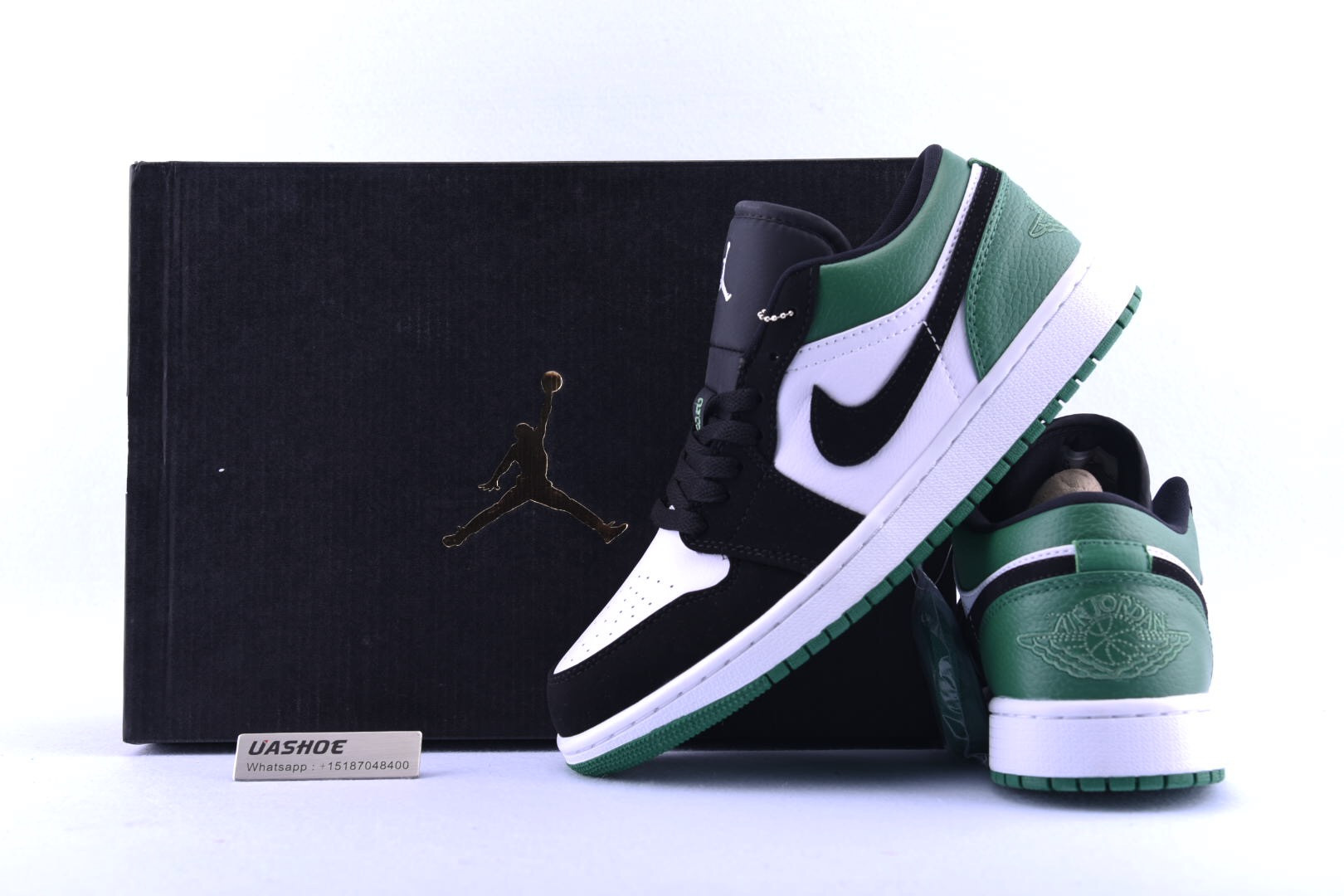 jordan 1 low white black mystic green 553558-113