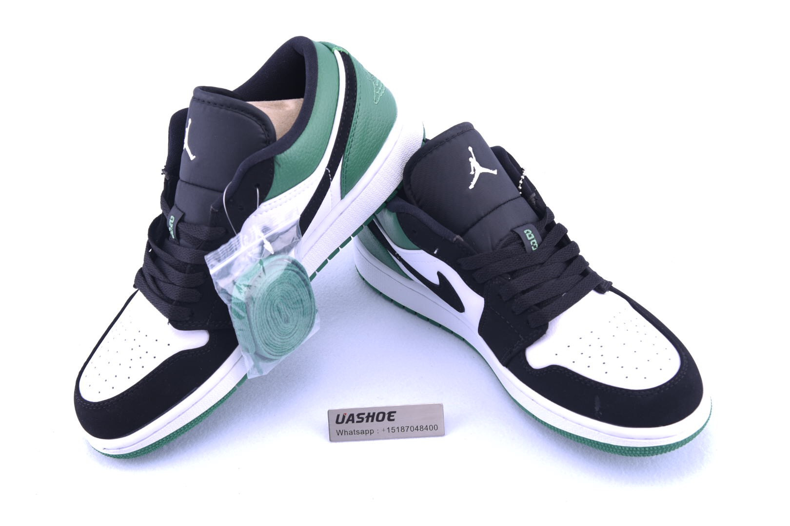 jordan 1 low white black mystic green 553558-113