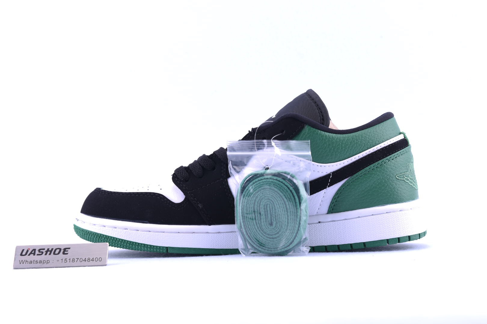 jordan 1 low white black mystic green 553558-113