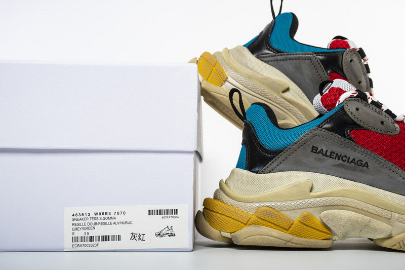 Ba*len*cia*ga triple s trainer blue red 2018