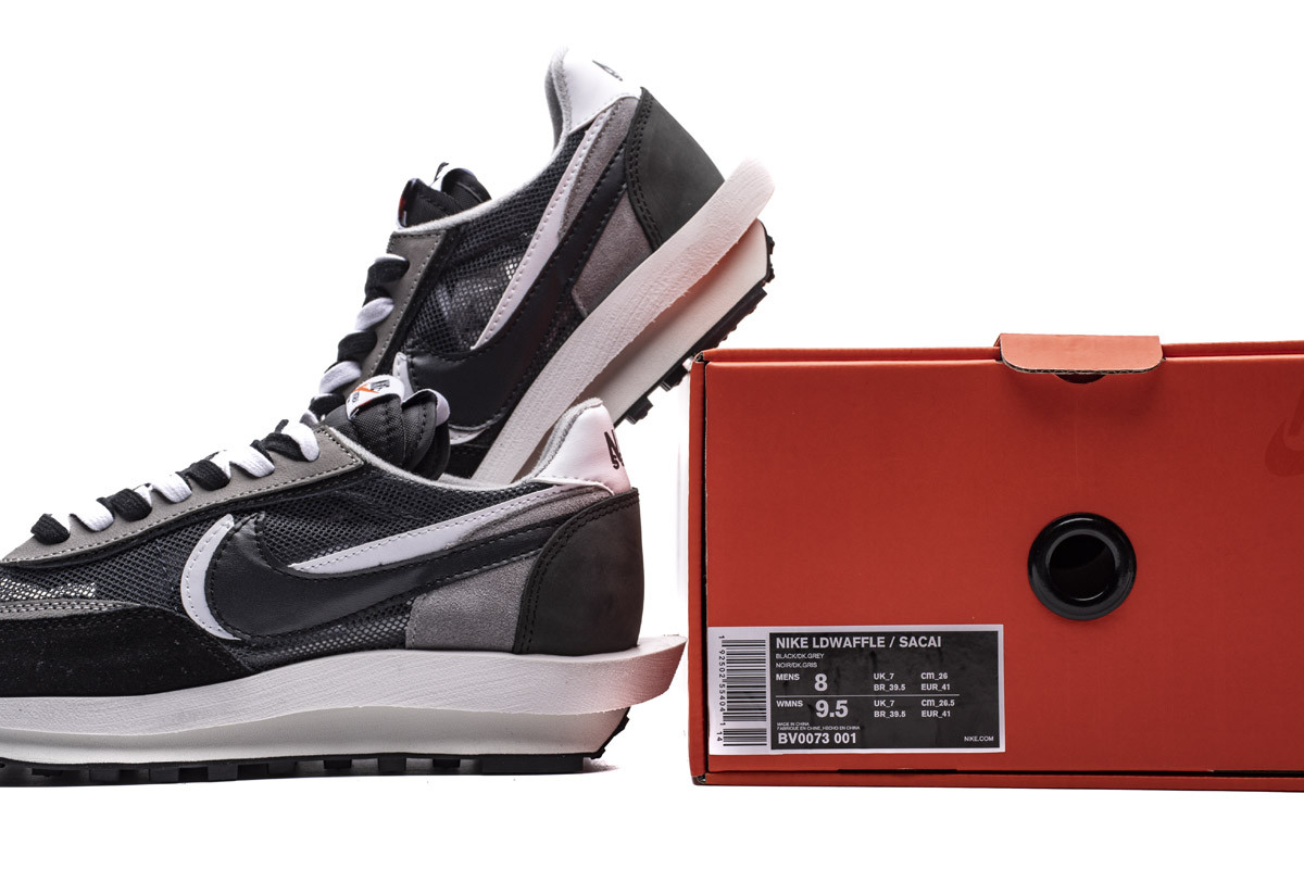 nike sacai x ld waffle black bv0073-001