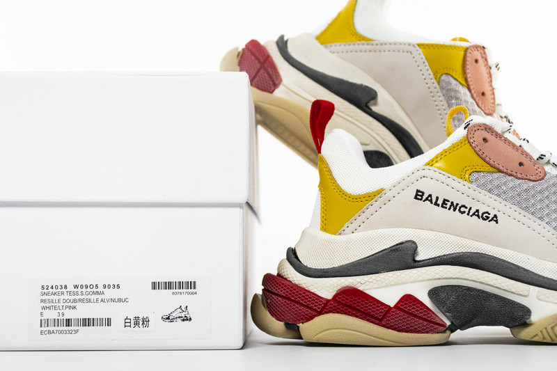 Ba*len*cia*ga triple s cream yellow red women