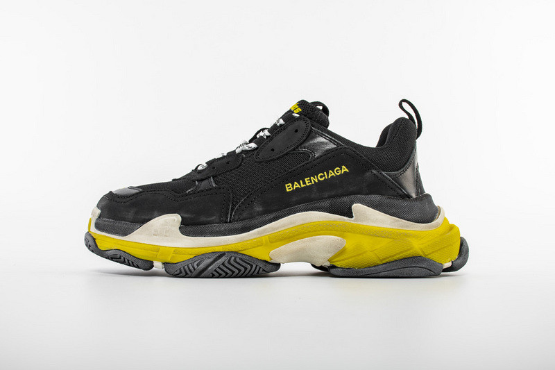 Ba*len*cia*ga triple s trainers black yellow women
