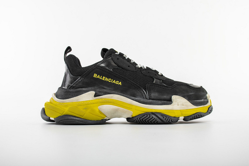 Ba*len*cia*ga triple s trainers black yellow women