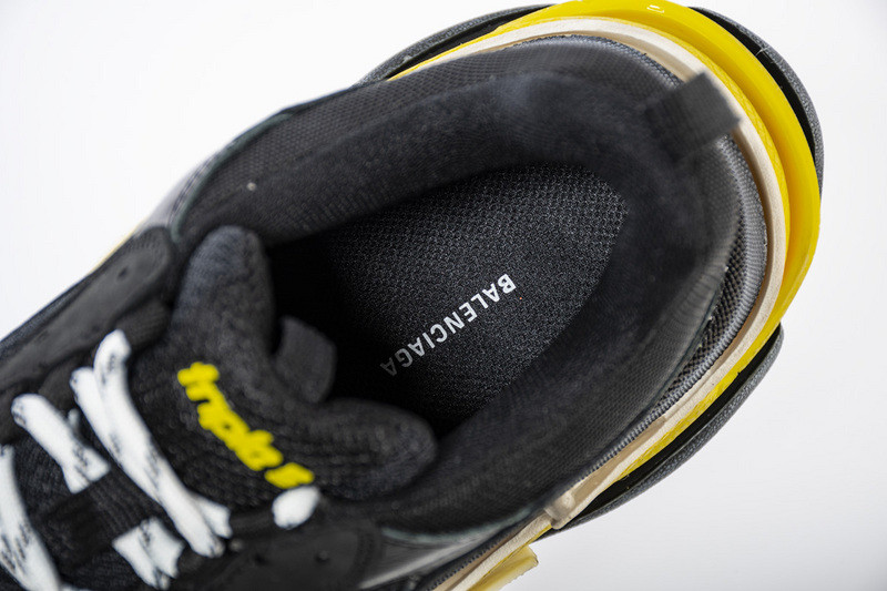 Ba*len*cia*ga triple s trainers black yellow women