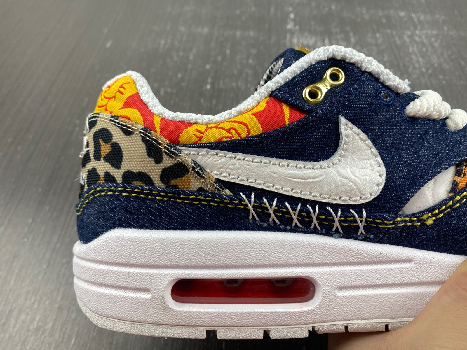 nike air max 1 preM1vm denim leopard men