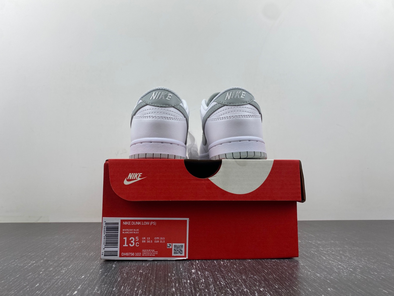 nike dunk low white pure platinum (ps) kids dh9756-102