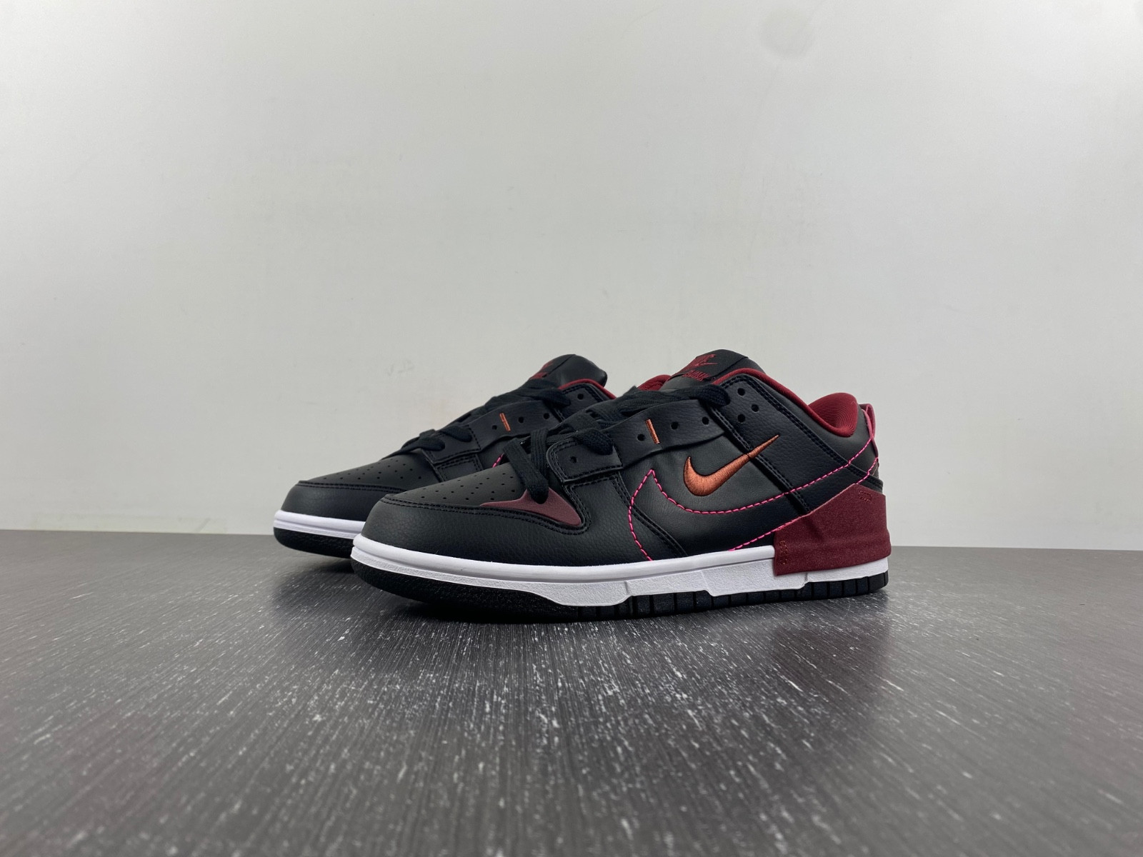 nike dunk low disrupt 2 black dark beetroot (women''s) dv4024-003