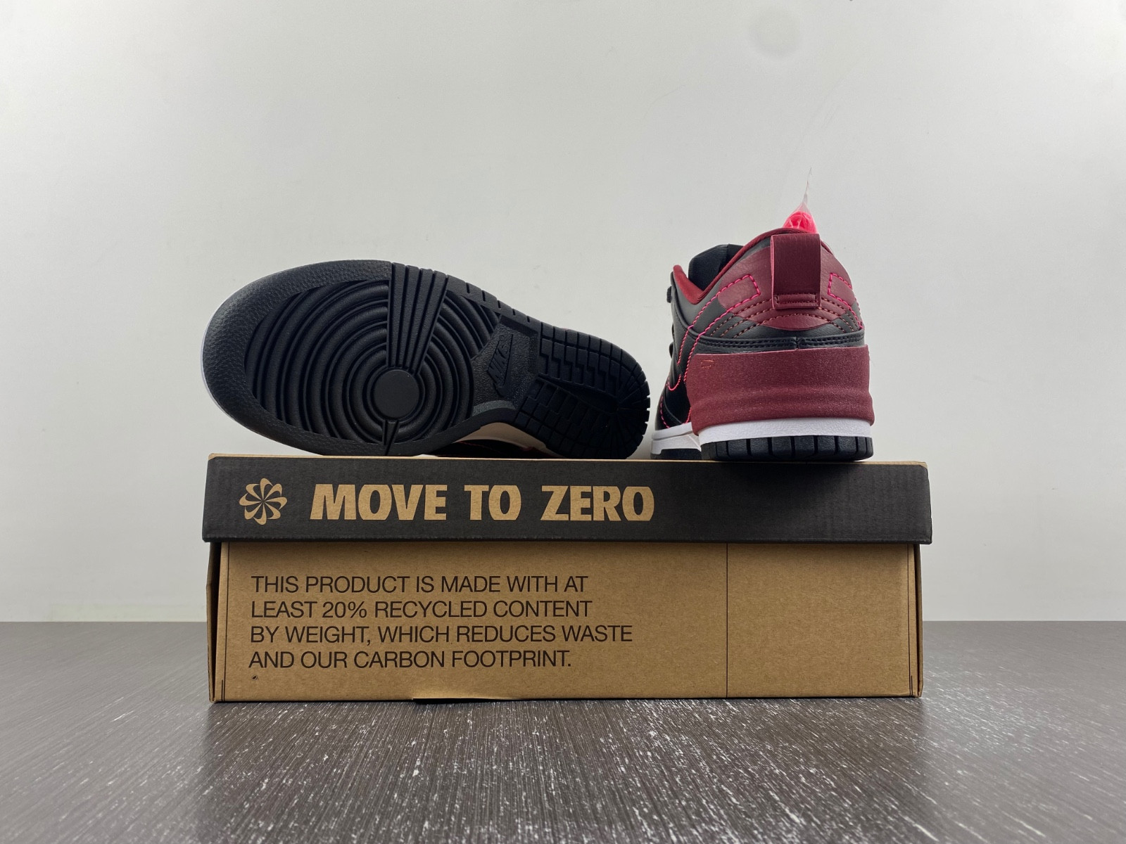 nike dunk low disrupt 2 black dark beetroot (women