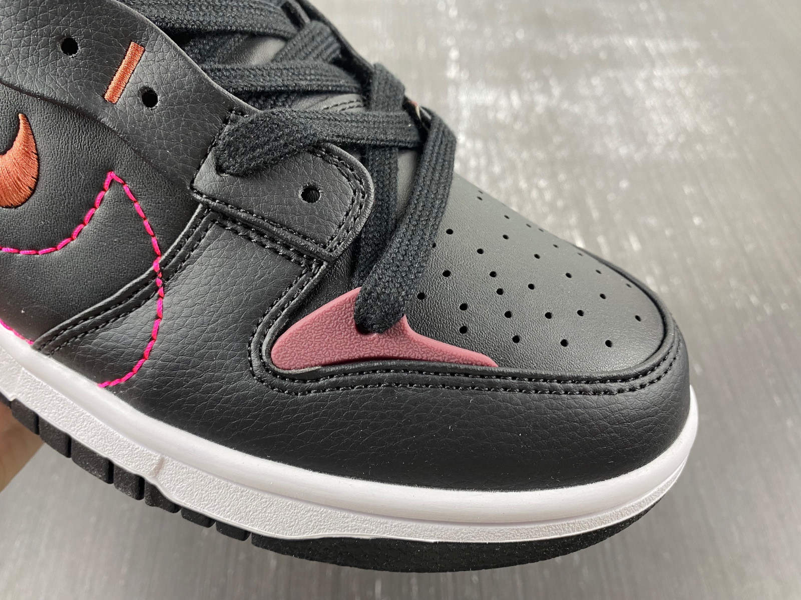 nike dunk low disrupt 2 black dark beetroot (women