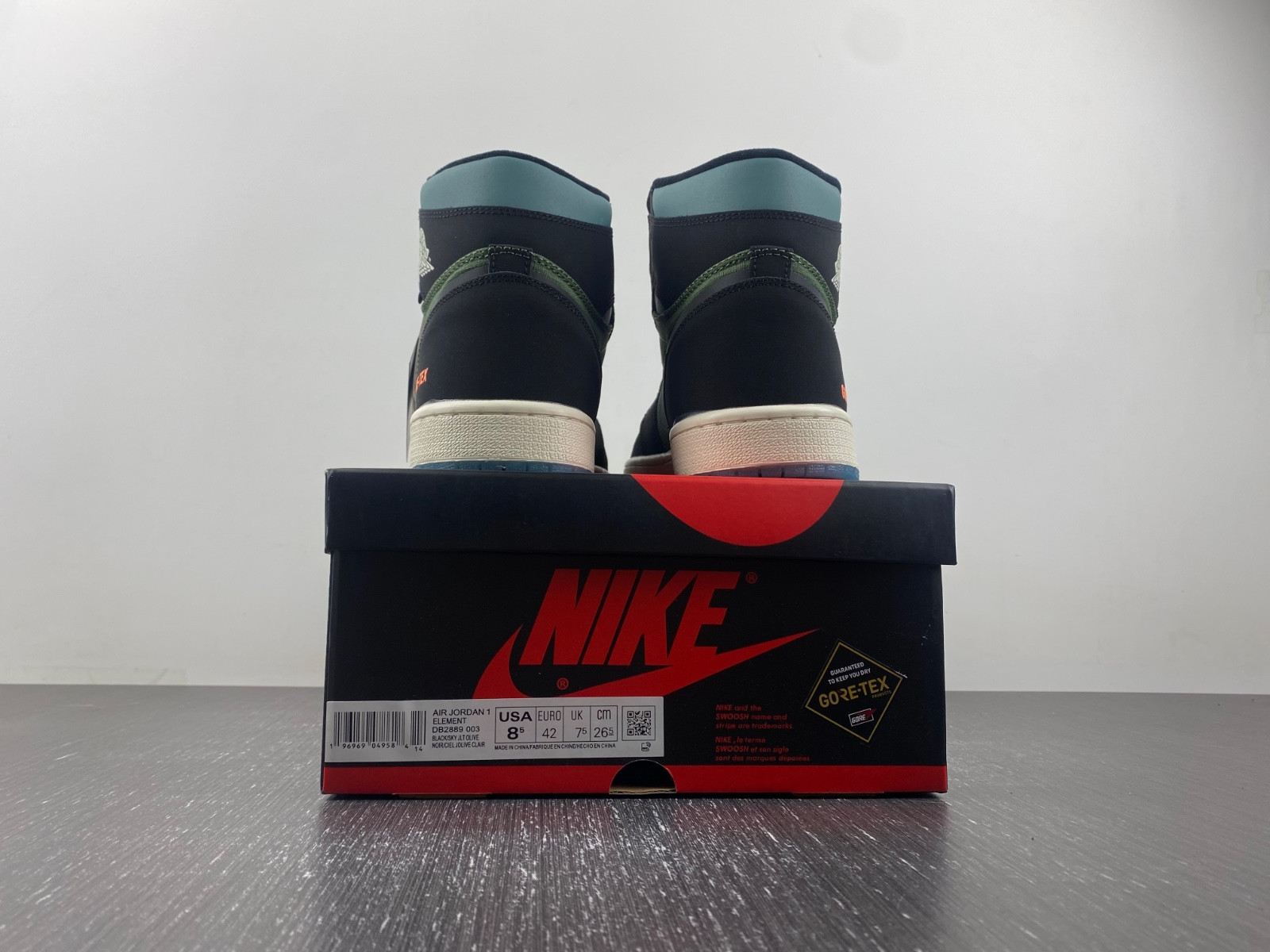 air jordan 1 high element gore-tex "black/olive db2889-003