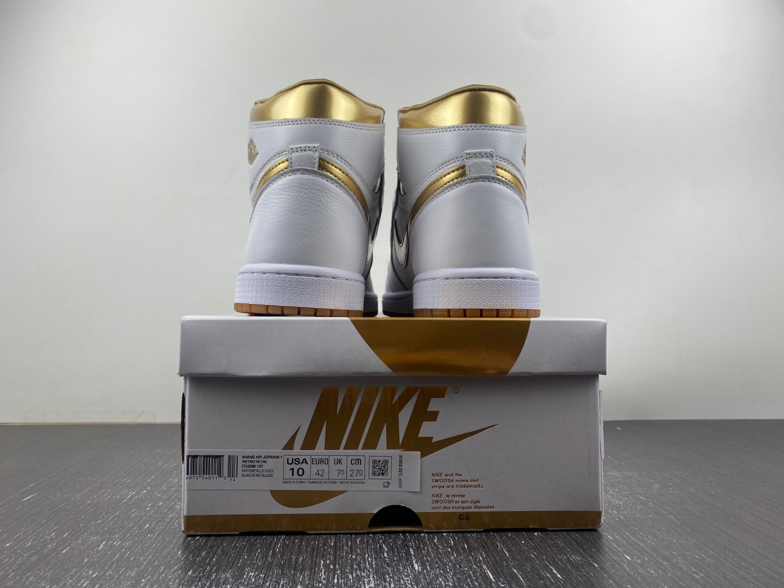 jordan 1 retro high og metallic gold (women