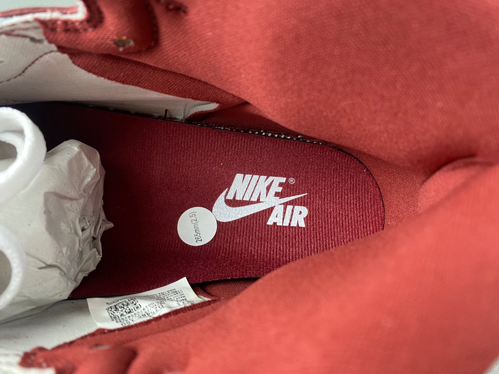 air jordan 1 high og team red dz5485-160