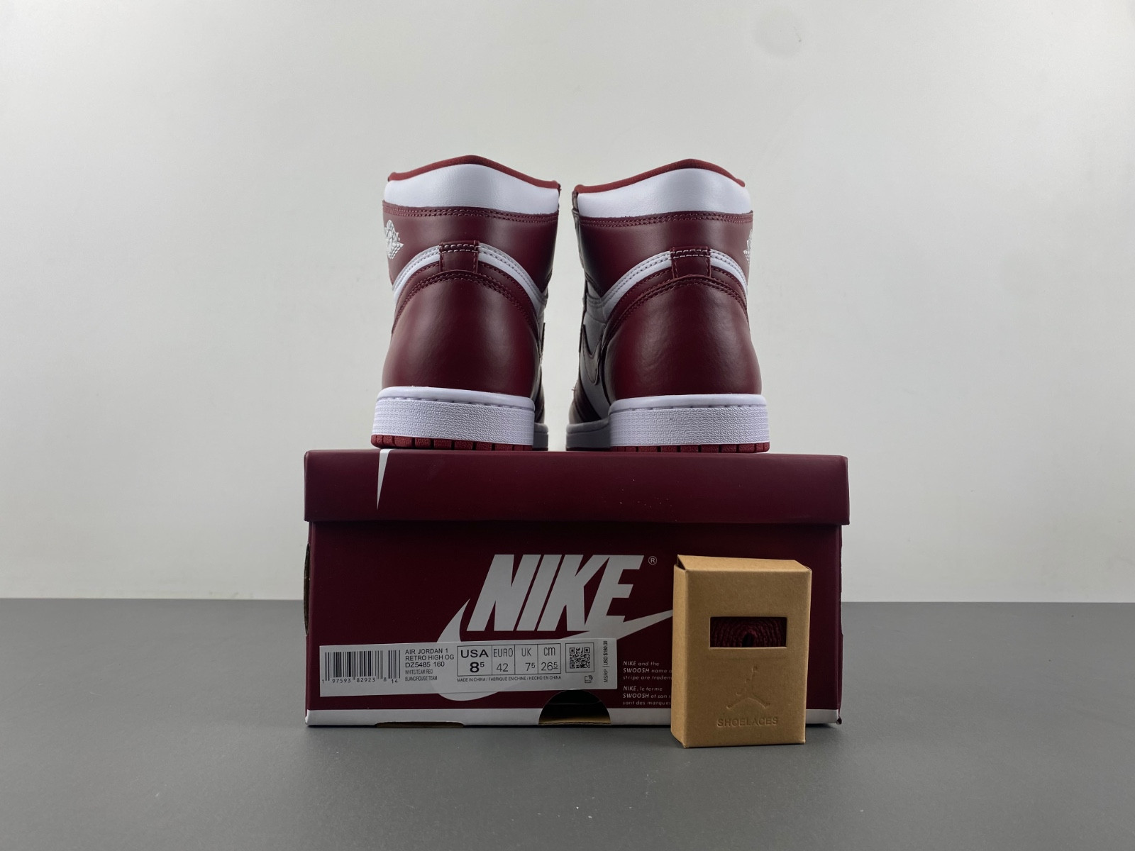 air jordan 1 high og team red dz5485-160