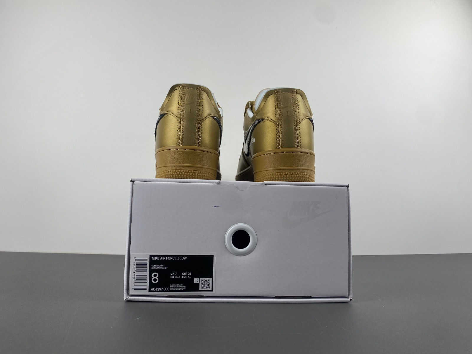 off-white x nike air force 1 gold ao4297-800