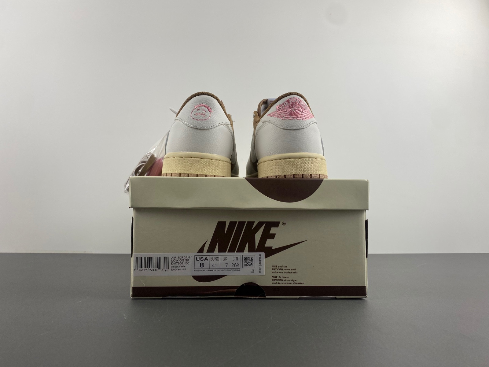 travis scott air jordan 1 low og sail shy pink dm7866-106