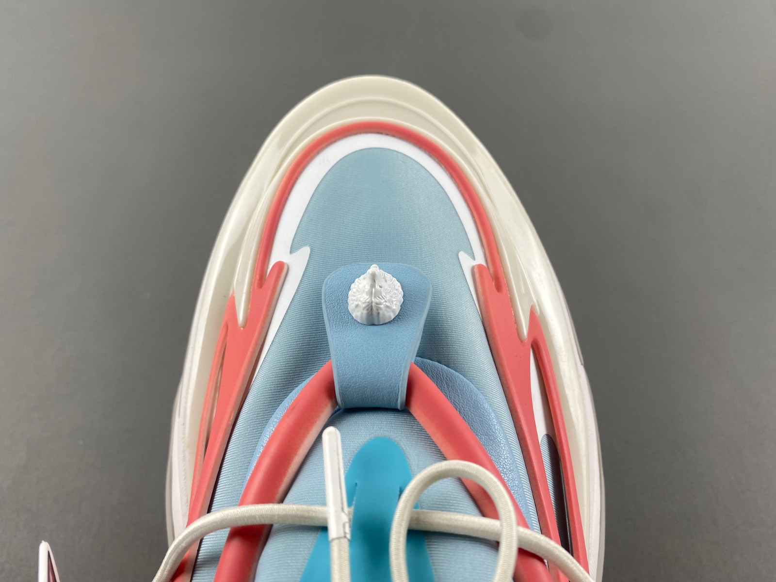 balmain neoprene and leather unicorn low-top sneakers