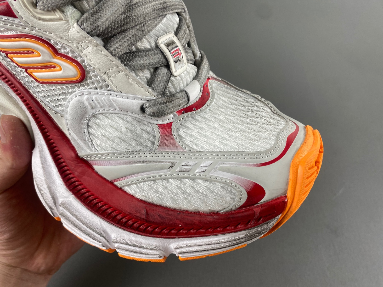 Ba*len*cia*ga 10xl sneaker in white/red/orange