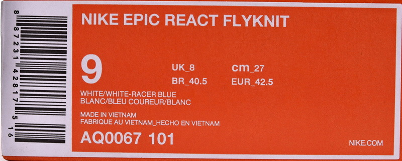 nike epic react flyknit white racer blue pink blast aq0067-101