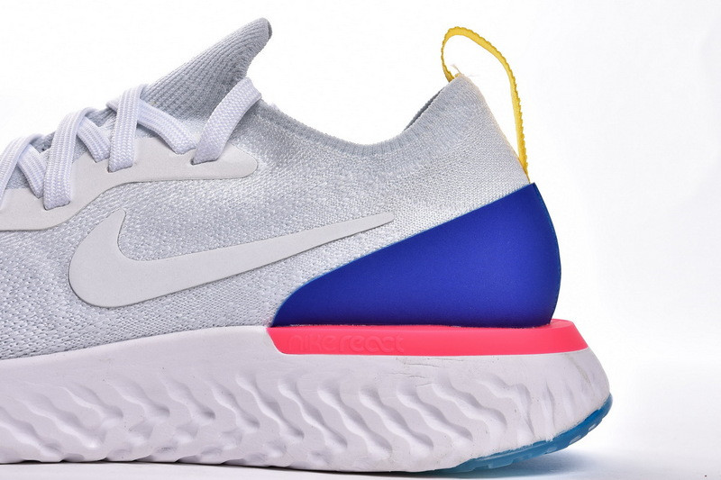 nike epic react flyknit white racer blue pink blast aq0067-101