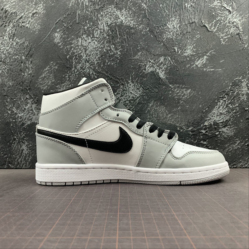 air jordan 1 mid "light smoke grey" 554724-092