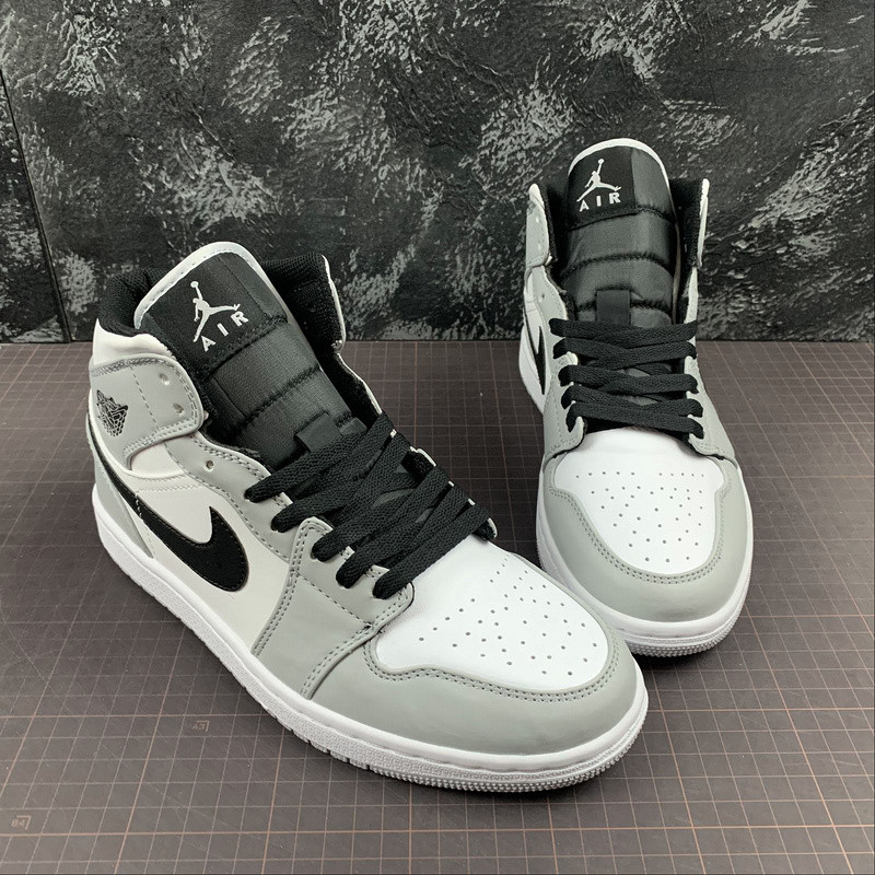 air jordan 1 mid "light smoke grey" 554724-092