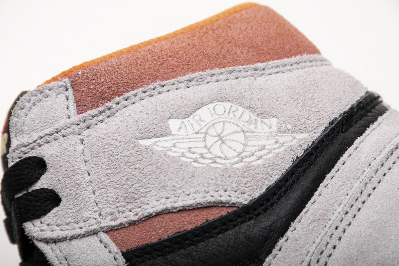 air jordan 1 grey black crimson 555088-018