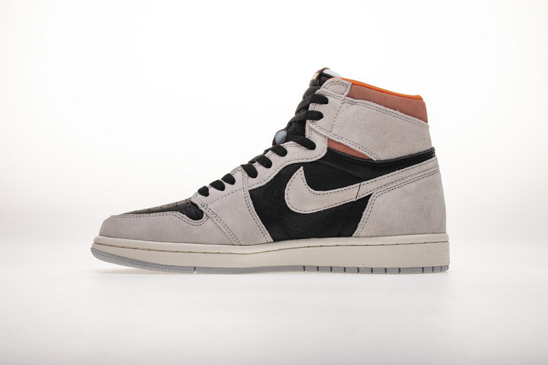 air jordan 1 grey black crimson 555088-018