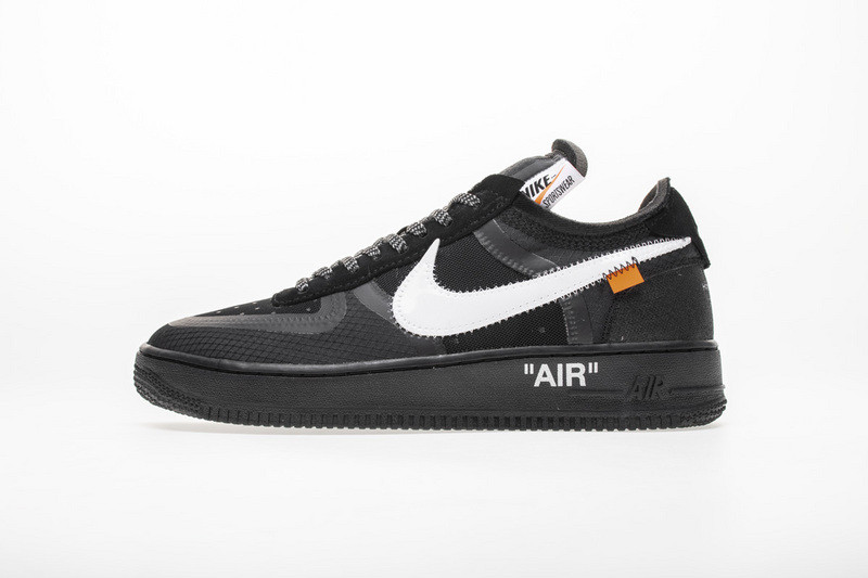 owt nike air force 1 low black ao4606-001