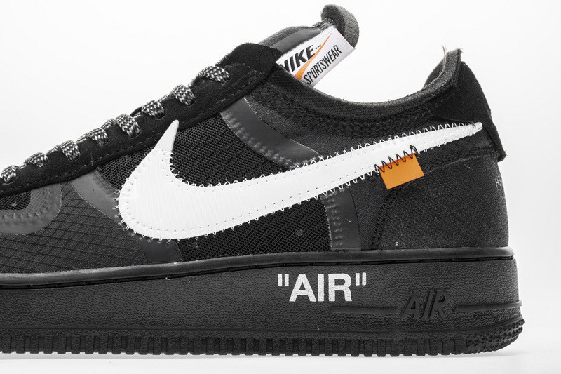 owt nike air force 1 low black ao4606-001