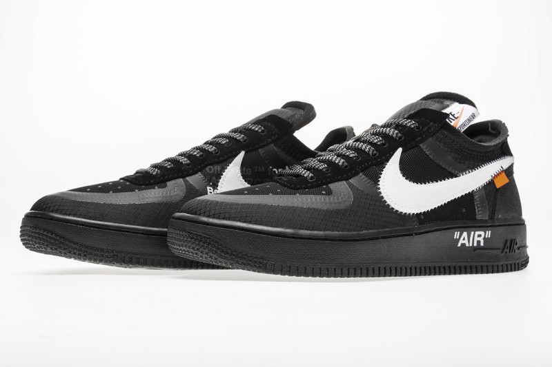 owt nike air force 1 low black ao4606-001