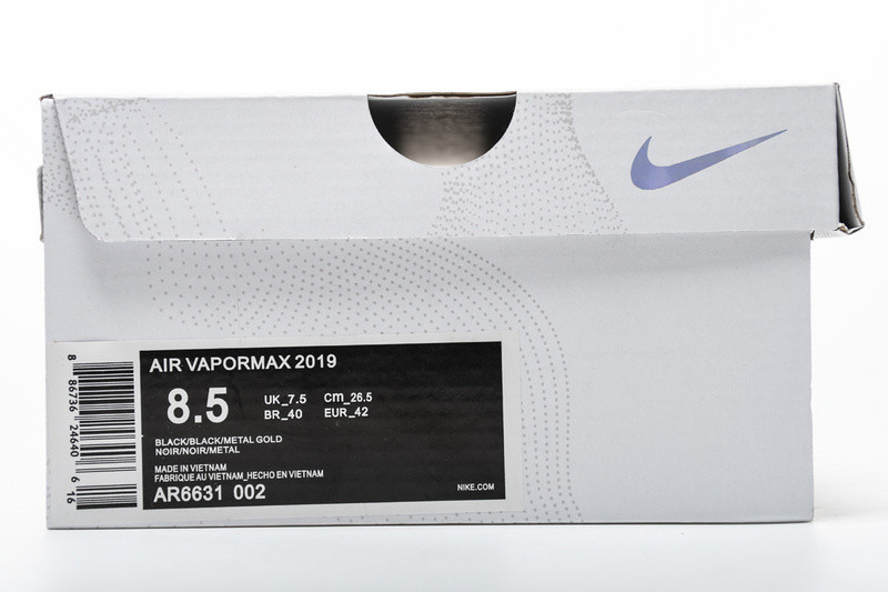air vapormax 2019 black metallic gold ar6631-002