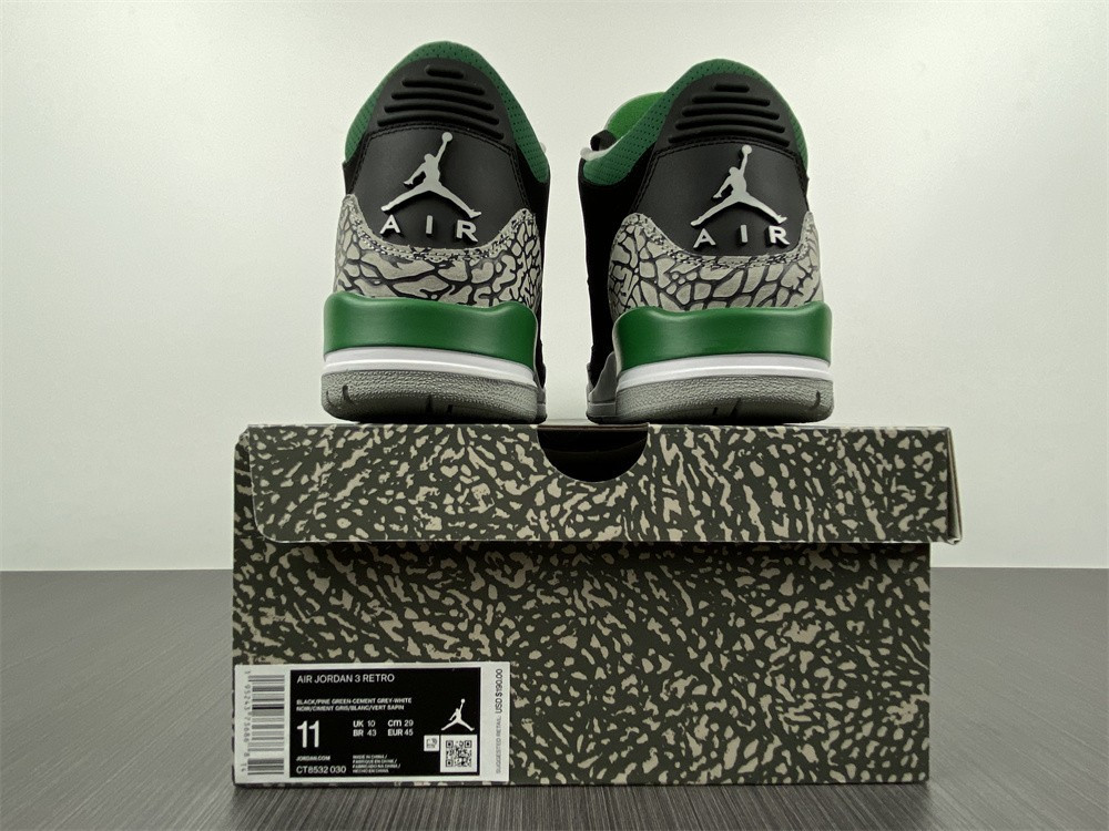 air jordan 3 pine green ct8532-030