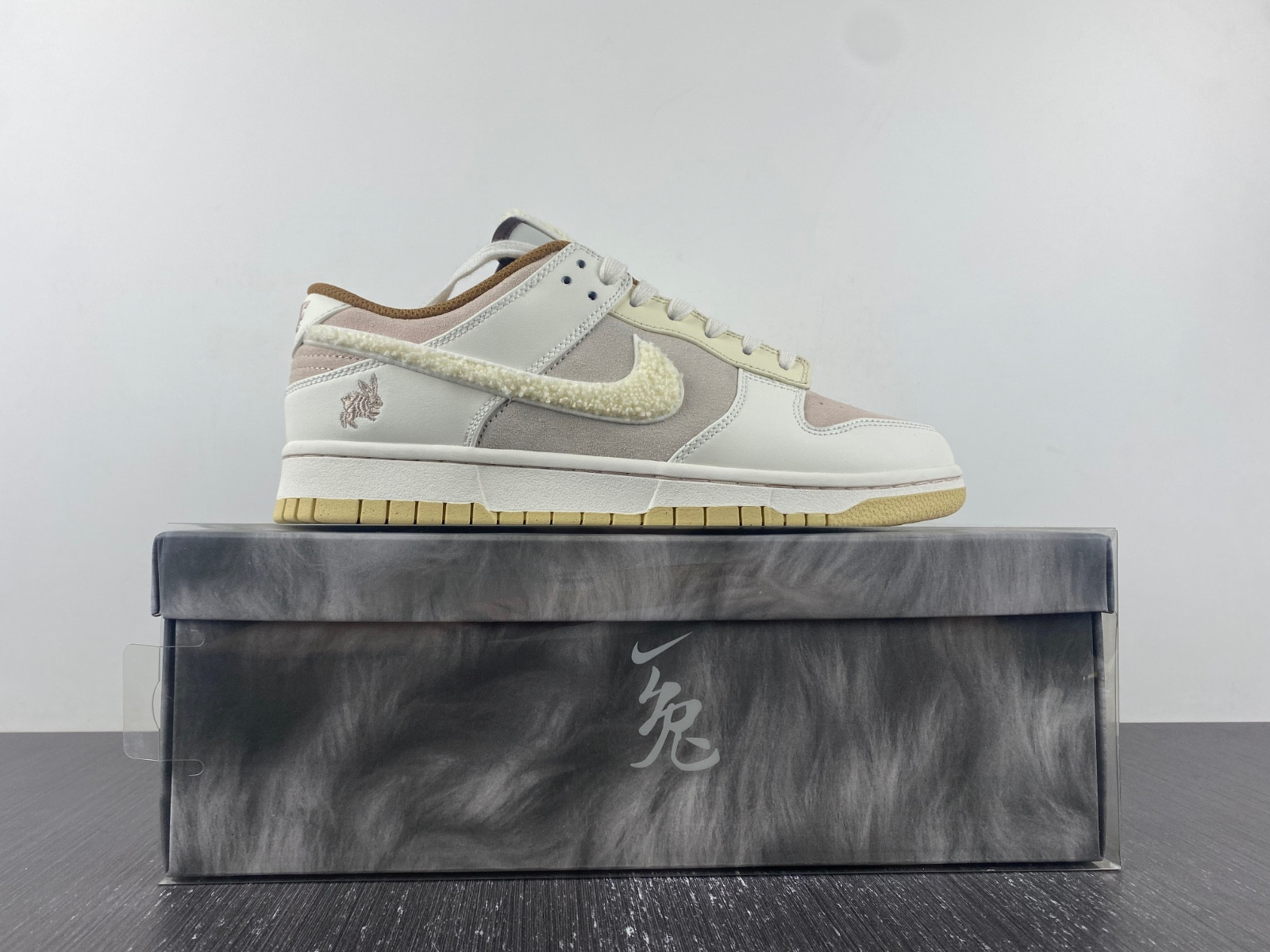nike dunk low retro prm year of the rabbit fossil stone fd4203-211