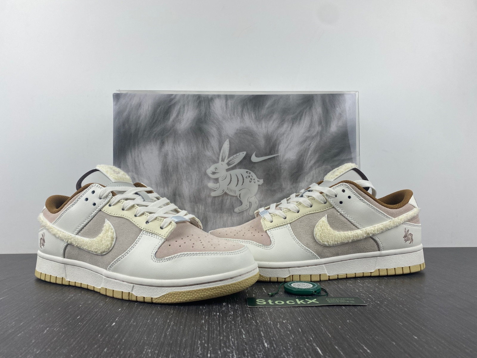 nike dunk low retro prm year of the rabbit fossil stone fd4203-211