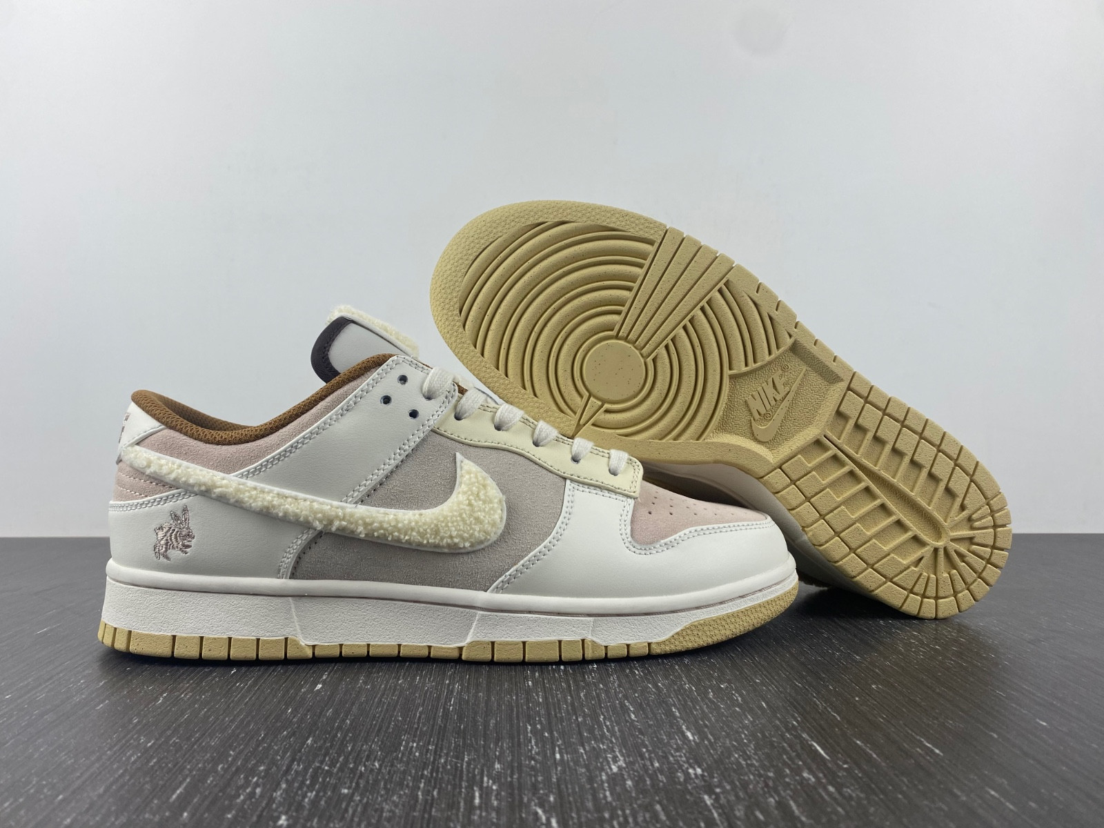 nike dunk low retro prm year of the rabbit fossil stone fd4203-211