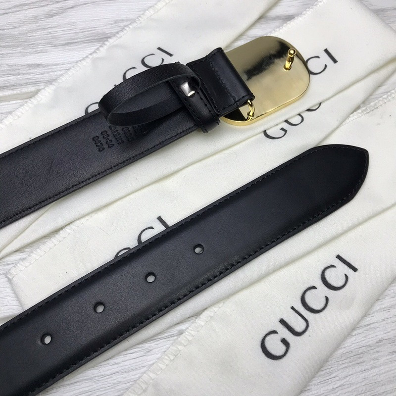 G*u*i leather belt with G*u*i print buckle 547754