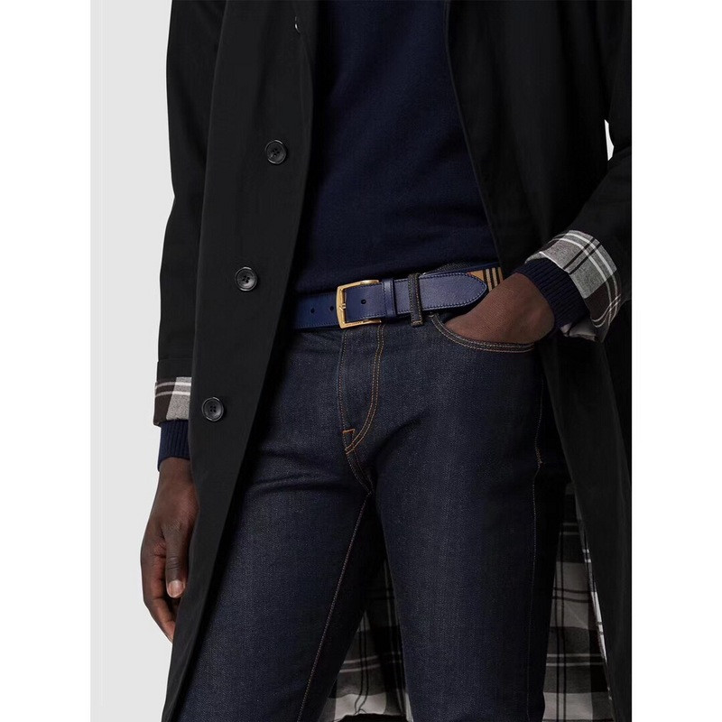 B**rry 1983 plaid leather d-ring belt w22850