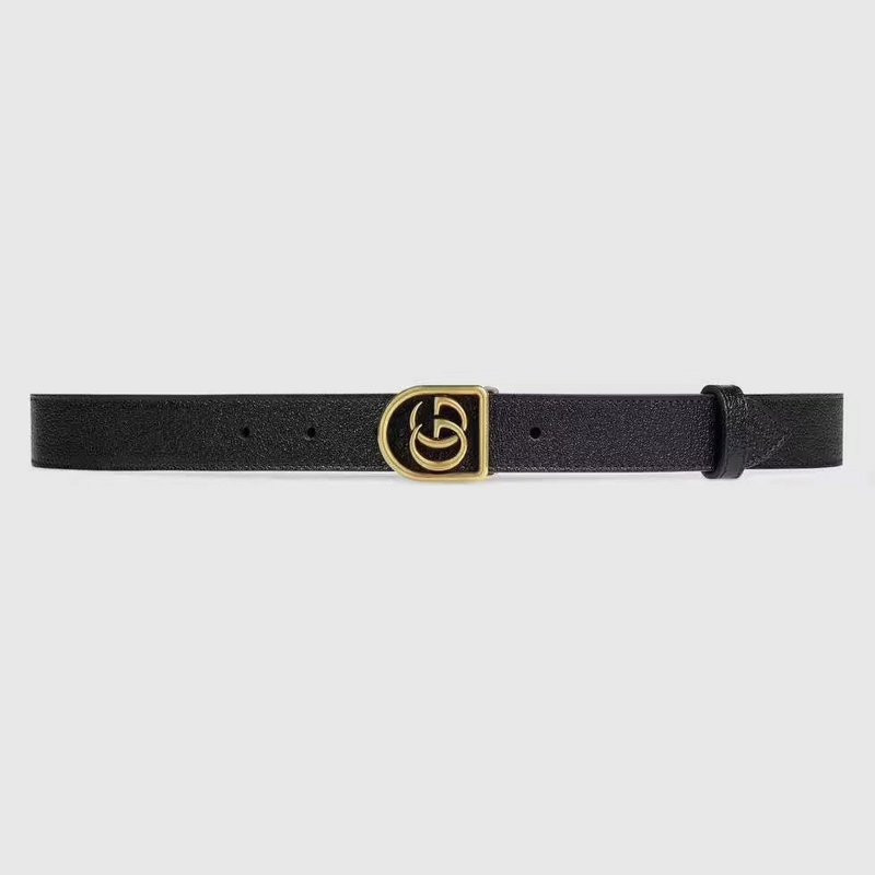 G*u*i ‎leather belt with framed double g 495128