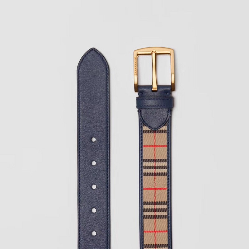 B**rry 1983 plaid leather d-ring belt w22850